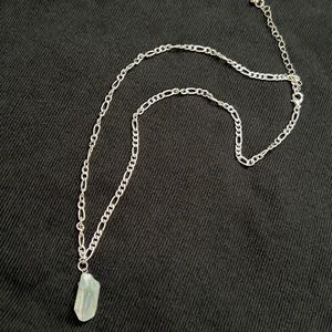 Silver Iridescent Crystal Necklace